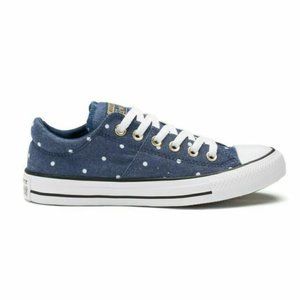 Blue & White Converse Polka Dot